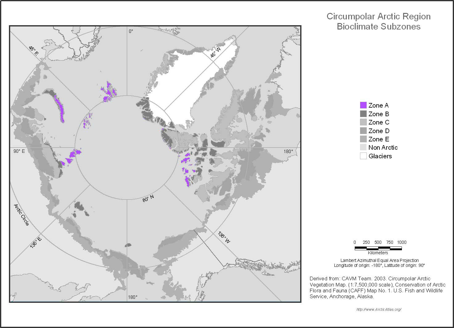 Circumpolar Arctic Bioclimate Subzone A