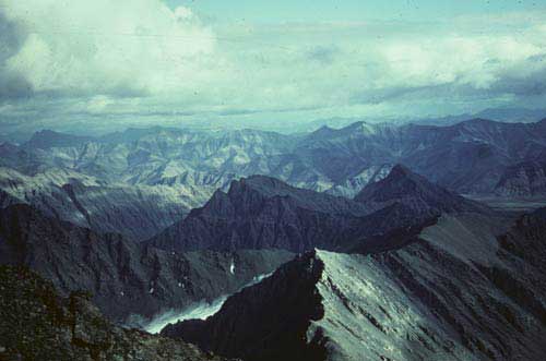 Acidic mountain complexes (Brooks Range) Acidic mountain complex near Mount Doonerak, Brooks Range, Alaska. (Photo: D.A. Walker).