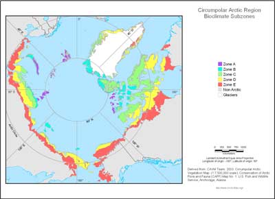 Circumpolar Arctic Bioclimate Subzones