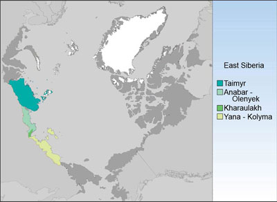 Circumpolar Arctic Floristic Provinces - East Siberian Group