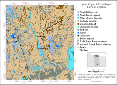 Upper Kuparuk River Region Surficial Geology