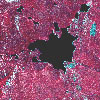 Toolik Lake Area SPOT False-Color Infrared Image